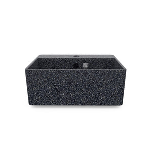 Eco Vessel Sink Cube40 w/ Tap Hole I Washbasin I Stone | SPAFAIR