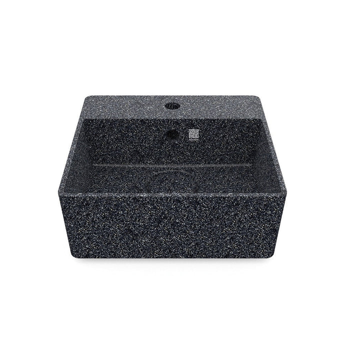 Eco Vessel Sink Cube40 w/ Tap Hole I Washbasin I Stone | SPAFAIR