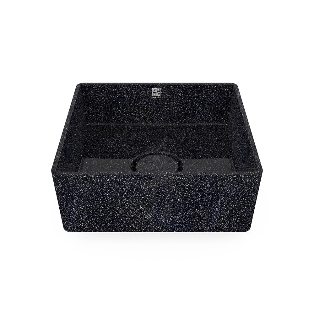 Eco Vessel Sink Cube40 I Washbasin | Char I SPAFAIR