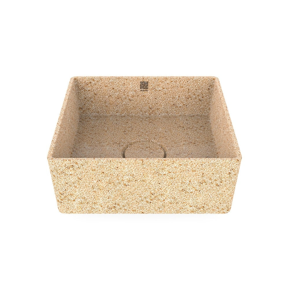 Eco Vessel Sink Cube40 I Washbasin | Natural I SPAFAIR