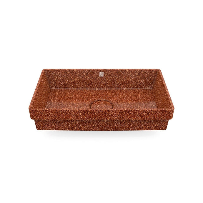 Eco Drop-in Bathroom Sink Cube60 I Washbasin I Clay | SPAFAIR