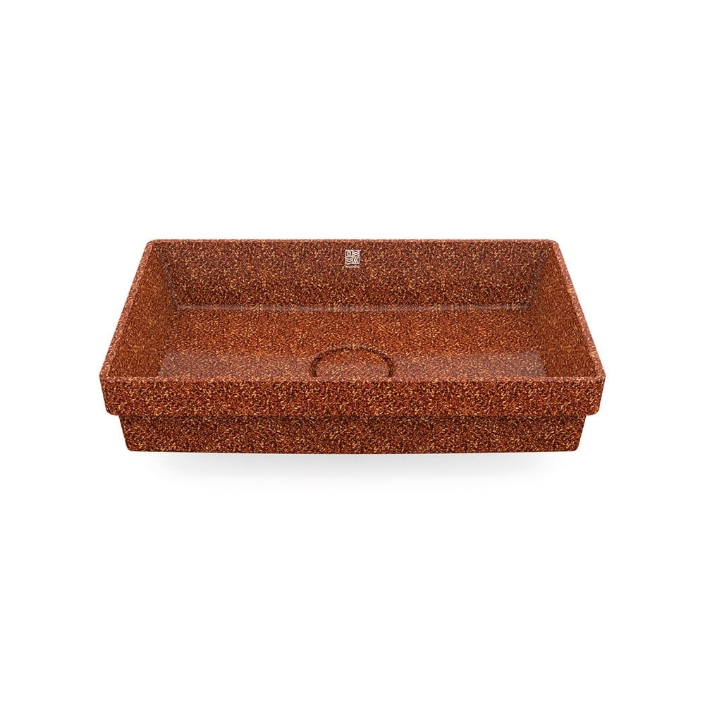 Eco Drop-in Bathroom Sink Cube60 I Washbasin I Clay | SPAFAIR