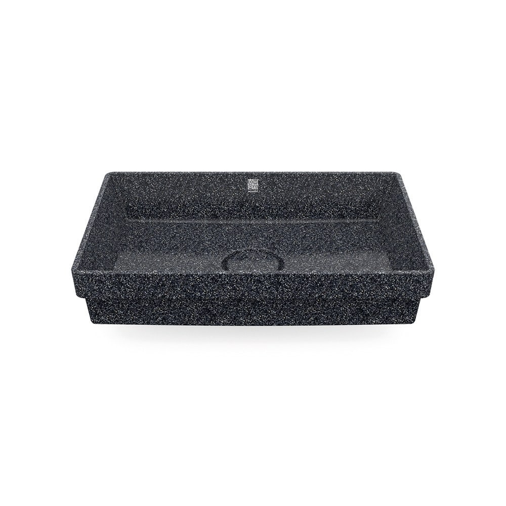 Eco Drop-in Bathroom Sink Cube60 I Washbasin I Stone | SPAFAIR