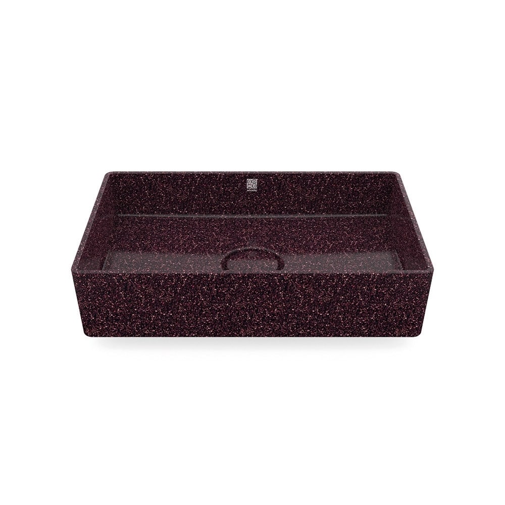 Eco Vessel Sink Cube60 I Washbasin I Berry | SPAFAIR
