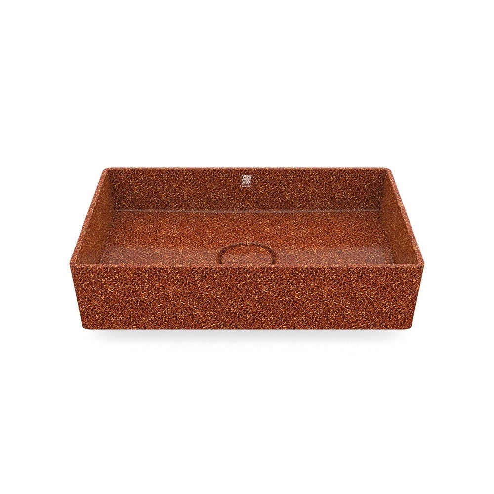 Eco Vessel Sink Cube60 I Washbasin I Clay | SPAFAIR
