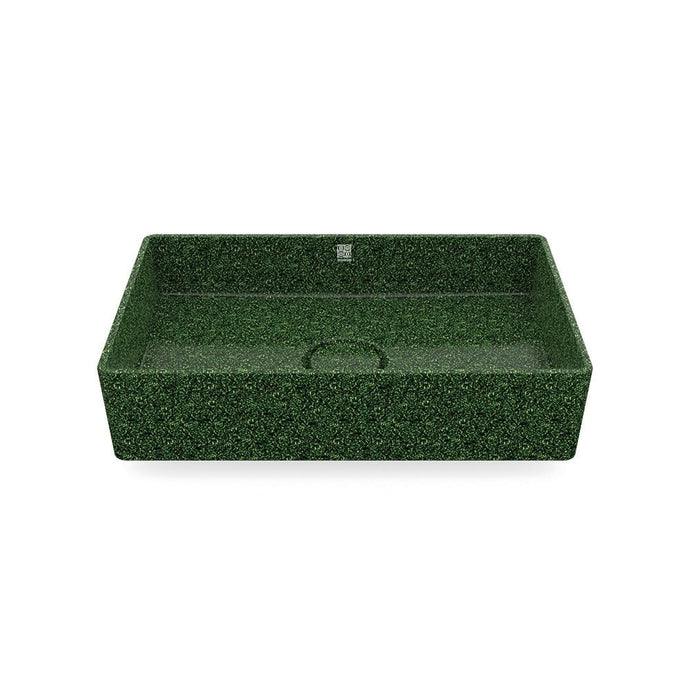 Eco Vessel Sink Cube60 I Washbasin I Moss | SPAFAIR