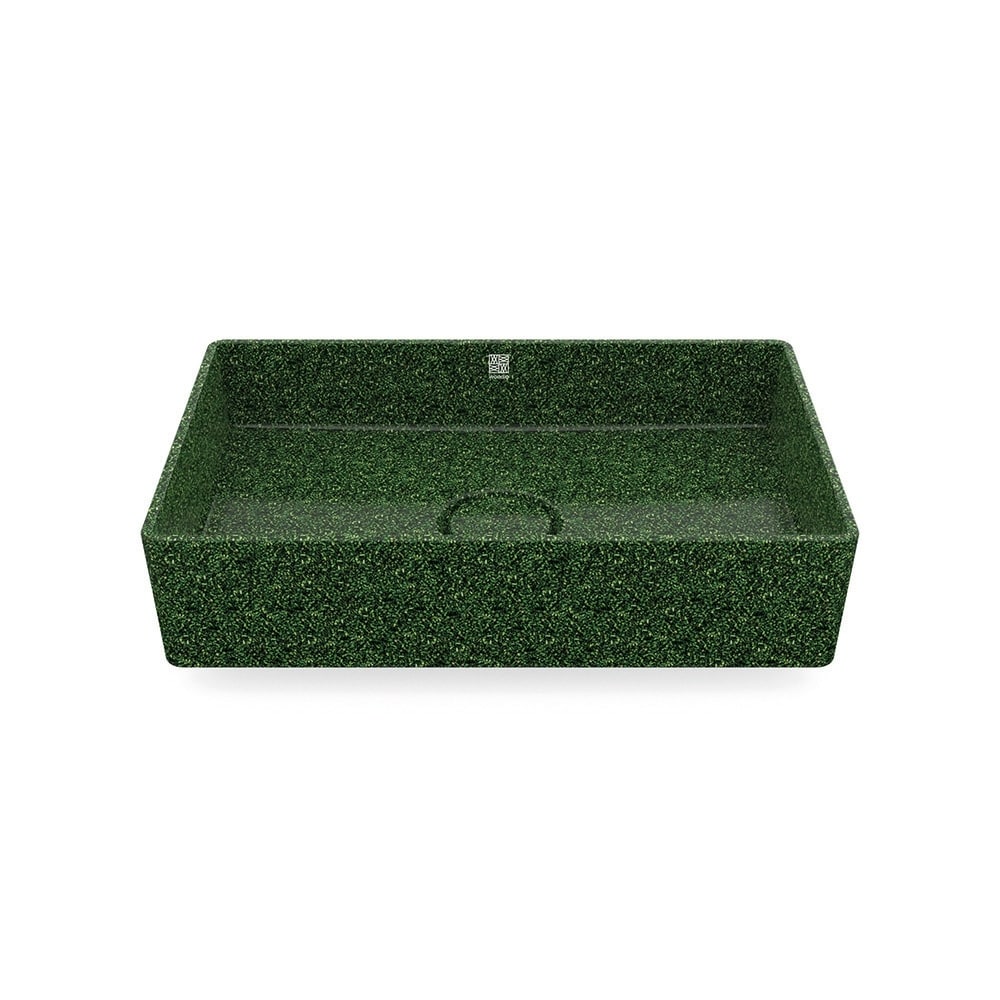 Eco Vessel Sink Cube60 I Washbasin I Moss | SPAFAIR