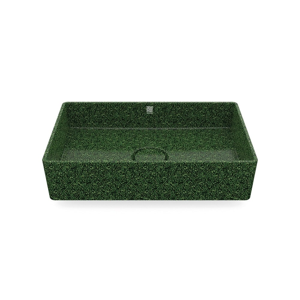 Eco Vessel Sink Cube60 I Washbasin I Moss | SPAFAIR