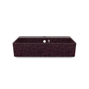 Eco Vessel Sink Wall-Mounted w/ Tap Hole Cube60 I Washbasin I Berry | SPAFAIR