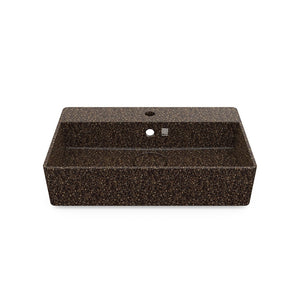 Eco Vessel Sink Wall-Mounted w/ Tap Hole Cube60 I Washbasin I Root | SPAFAIR