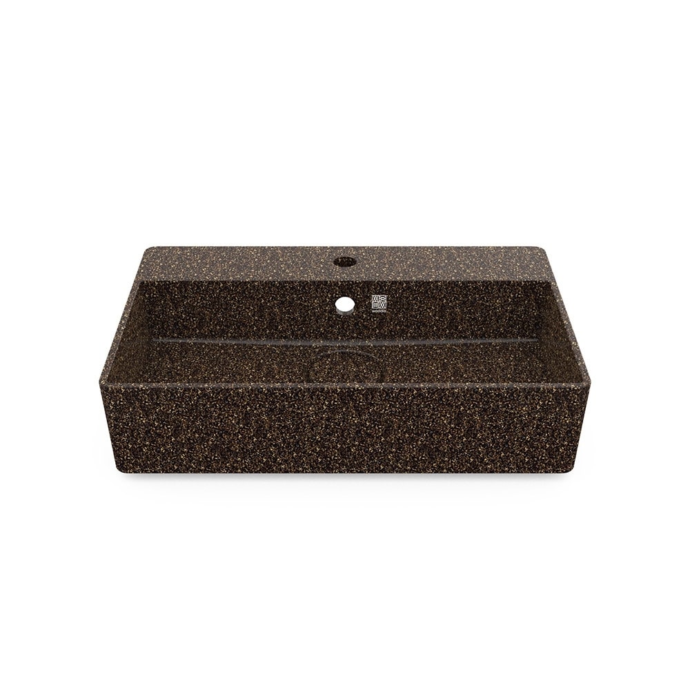 Eco Vessel Sink Wall-Mounted w/ Tap Hole Cube60 I Washbasin I Root | SPAFAIR