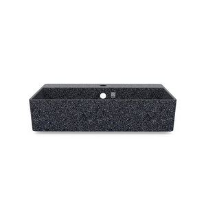 Eco Vessel Sink Wall-Mounted w/ Tap Hole Cube60 I Washbasin I Stone | SPAFAIR