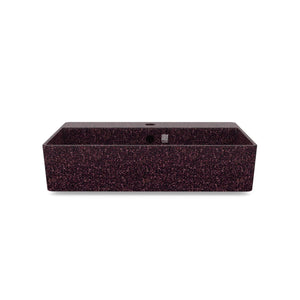 Eco Vessel Sink Cube60 w/ Tap Hole I Washbasin I Berry | SPAFAIR
