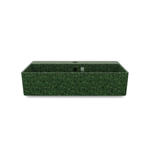 Eco Vessel Sink Cube60 w/ Tap Hole I Washbasin I Moss | SPAFAIR
