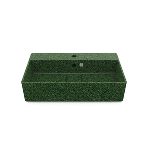 Eco Vessel Sink Cube60 w/ Tap Hole I Washbasin I Moss | SPAFAIR