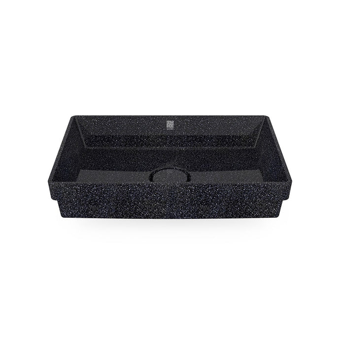 Eco Drop-in Bathroom Sink Cube60 I Washbasin I Char | SPAFAIR
