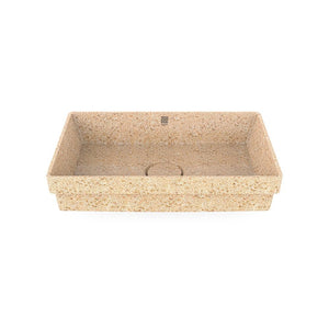 Eco Drop-in Bathroom Sink Cube60 I Washbasin I Natural | SPAFAIR