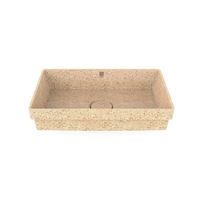 Eco Drop-in Bathroom Sink Cube60 I Washbasin I Natural I Wood 5mm | SPAFAIR