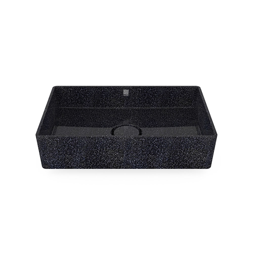 Eco Vessel Sink Cube60 I Washbasin I Char | SPAFAIR