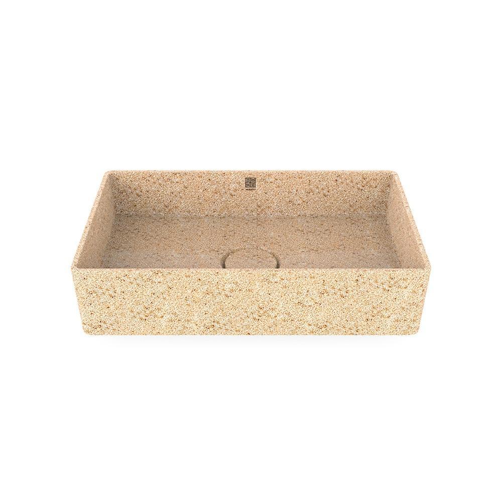 Eco Vessel Sink Cube60 I Washbasin I Natural | Wood 5mm I SPAFAIR