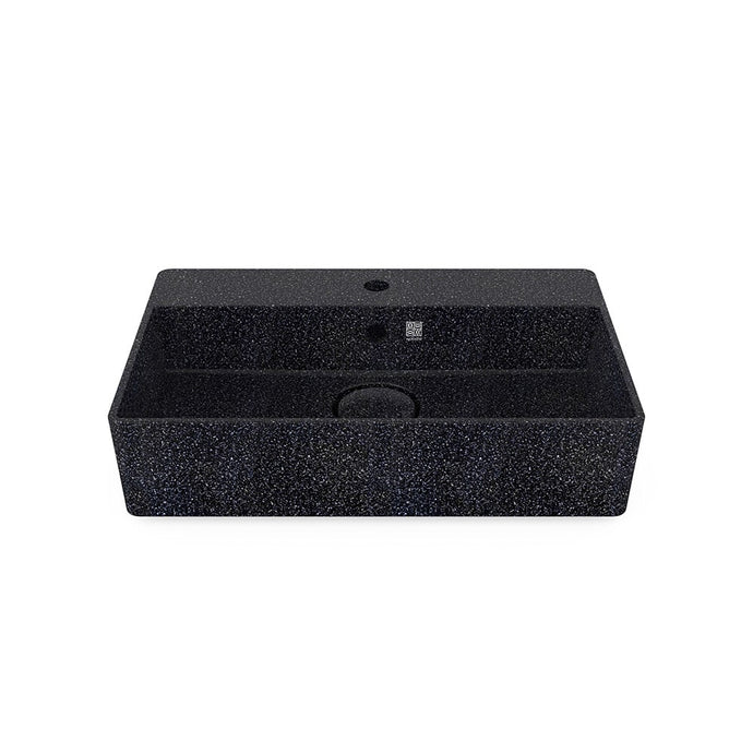 Eco Vessel Sink Cube60 w/ Tap Hole I Washbasin I Char | SPAFAIR