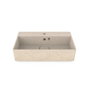 Eco Vessel Sink Cube60 w/ Tap Hole I Washbasin I Polar | SPAFAIR