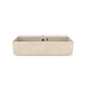 Eco Vessel Sink Cube60 w/ Tap Hole I Washbasin I Polar | SPAFAIR