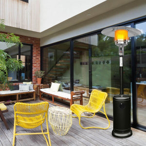 Black Outdoor Propane Patio Heater with Adjustable Thermostat I SPAFAIR