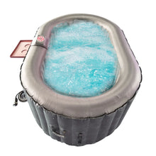 Load image into Gallery viewer, Oval Black Inflatable Hot Tub With Drink Tray and Cover - 2 Person - 145 Gallon I SPAFAIR