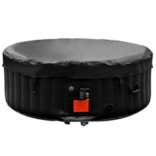 Load image into Gallery viewer, ALEKO Round Inflatable Hot Tub With Cover 2-4 Person - 210 Gallon - Black &amp; White I SPAFAIR