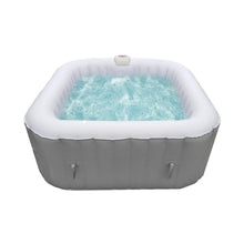 Load image into Gallery viewer, ALEKO Square Inflatable Hot Tub 2-4 Person with Cover I 160 Gallon I Portable Spa I Gray I SPAFAIR