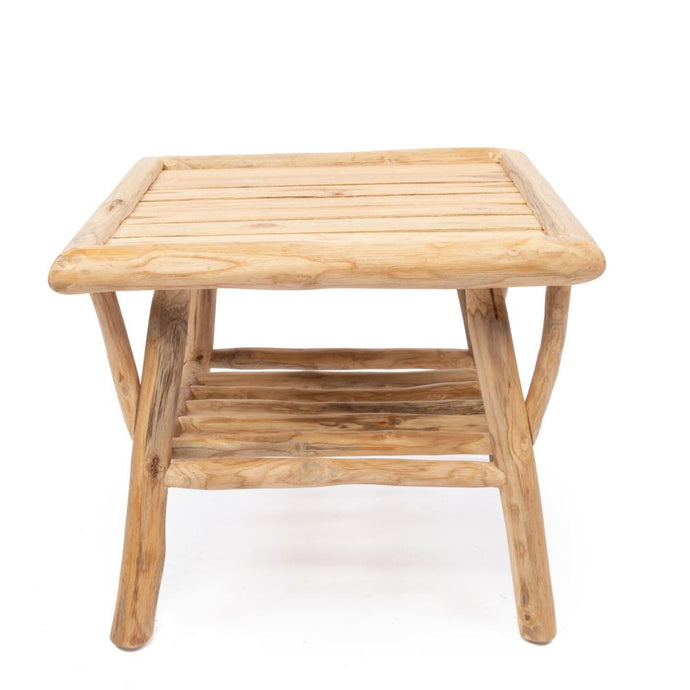 Handmade Wood Teak Side Table by Bazar Bizar I Boho Decor I SPAFAIR