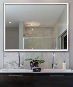 Radiance Silver Frame Bathroom LED Mirror