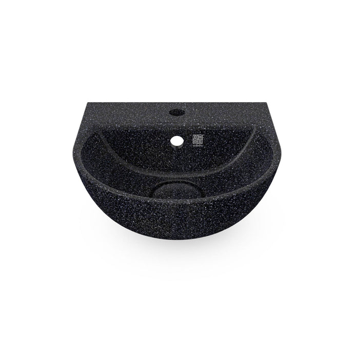 Wall-mounted Eco Bathroom Sink Soft40 w/ Tap Hole I Char | SPAFAIR