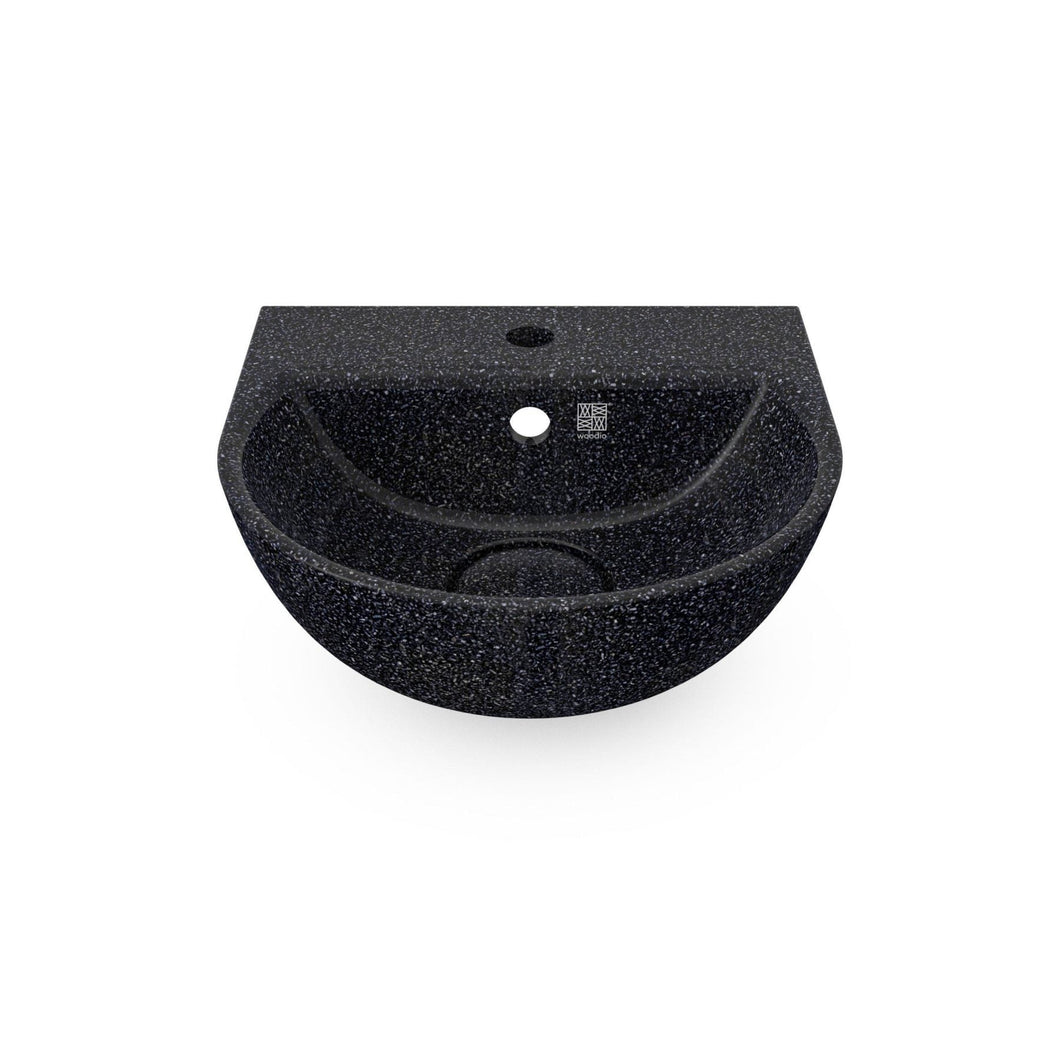 Wall-mounted Eco Bathroom Sink Soft40 w/ Tap Hole I Char | SPAFAIR