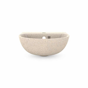 Wall-mounted Eco Bathroom Sink Soft40 w/ Tap Hole I Polar | SPAFAIR