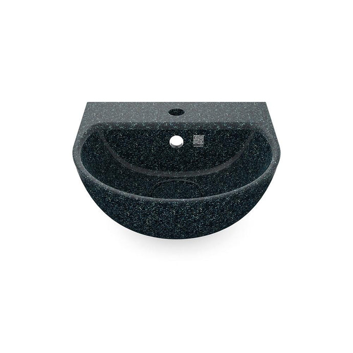 Wall-mounted Eco Bathroom Sink Soft40 w/ Tap Hole I Arctic | SPAFAIR