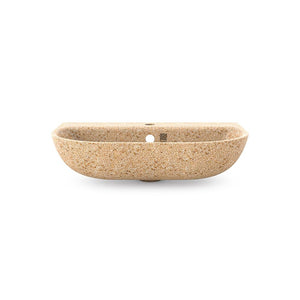 Eco Vessel Sink Wall-Mounted w/ Tap Hole Soft60 I Washbasin I Natural I Wood 5mm | SPAFAIR