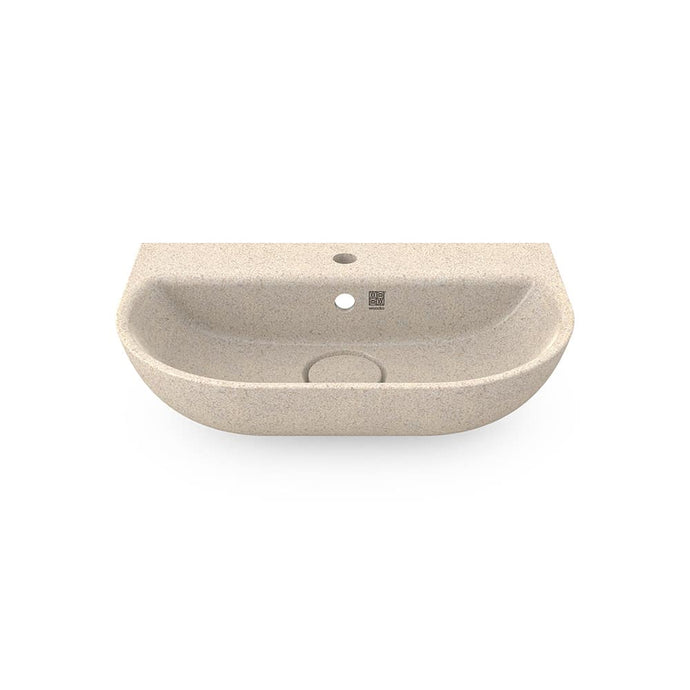 Eco Vessel Sink Wall-Mounted w/ Tap Hole Soft60 I Washbasin I Polar | SPAFAIR