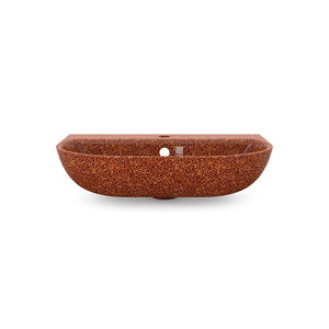 Eco Vessel Sink Wall-Mounted w/ Tap Hole Soft60 I Washbasin I Clay | SPAFAIR