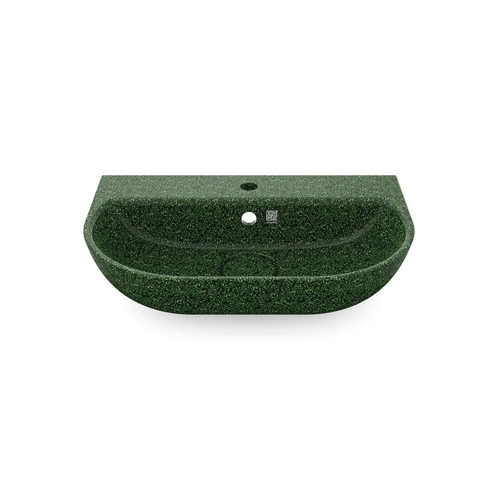 Eco Vessel Sink Wall-Mounted w/ Tap Hole Soft60 I Washbasin I Moss | SPAFAIR