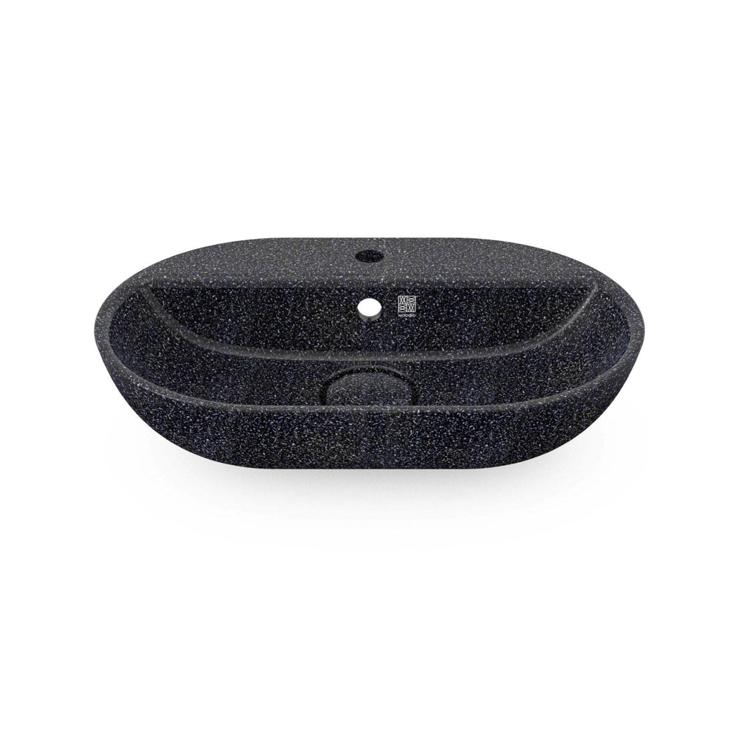 Eco Vessel Sink Soft60 w/ Tap Hole I Washbasin I Char | SPAFAIR