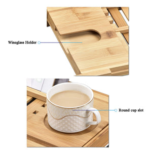 Extendable Bamboo Bathtub Tray I Bath Caddy I SPAFAIR