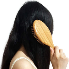 Load image into Gallery viewer, Wooden Bamboo Hair Brush Comb Antistatic I SPAFAIR