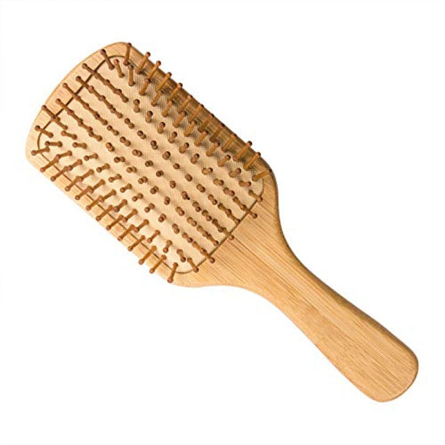 Wooden Bamboo Hair Brush Comb Antistatic I SPAFAIR